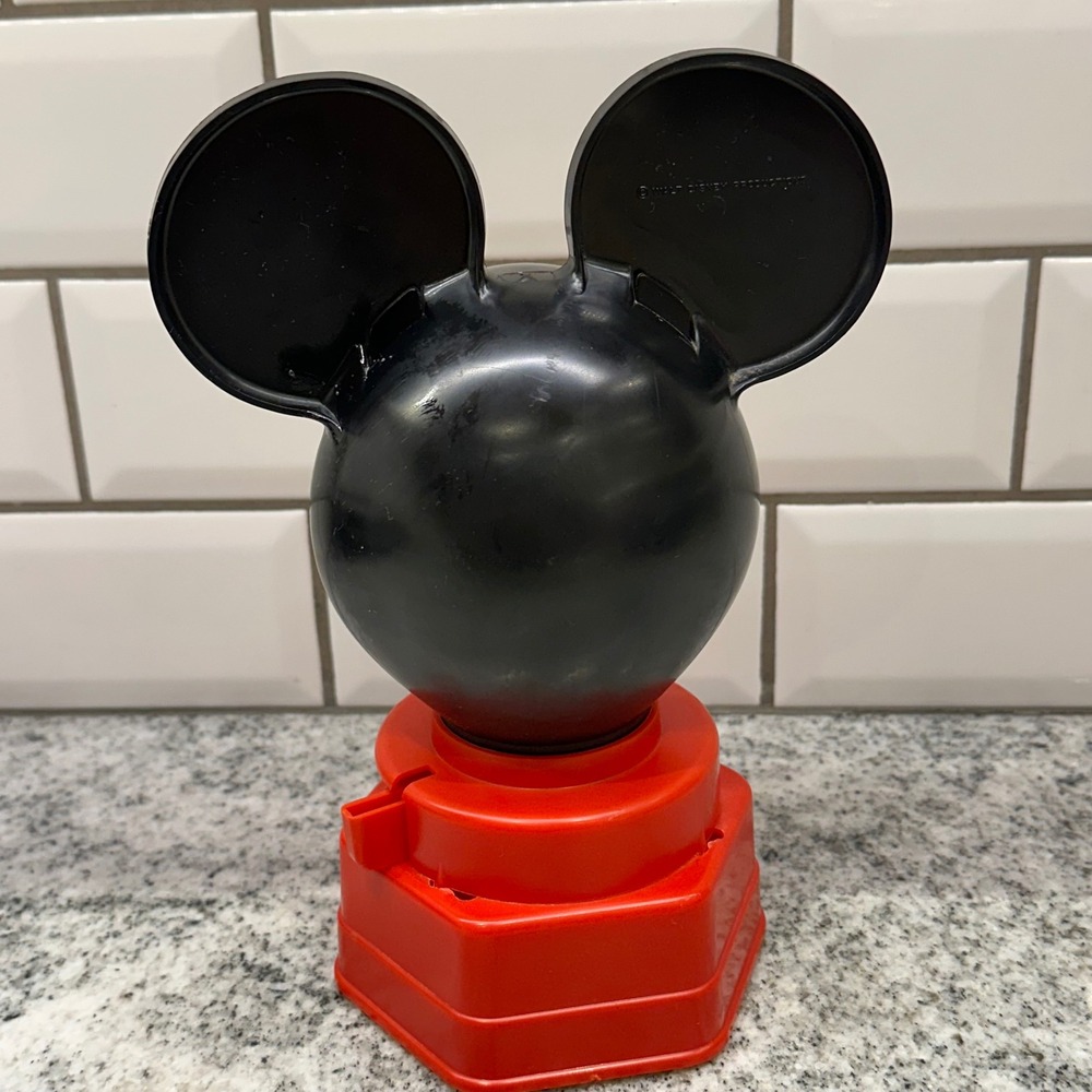 Disney Mickey Mouse Gumball Dispenser Red Vintage Walt Disney Prod Retro - Picture 4 of 10
